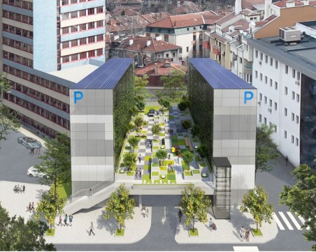 Строят паркинг на бъдещето в центъра на Пловдив – автоматизирана система прибира колите в гондоли