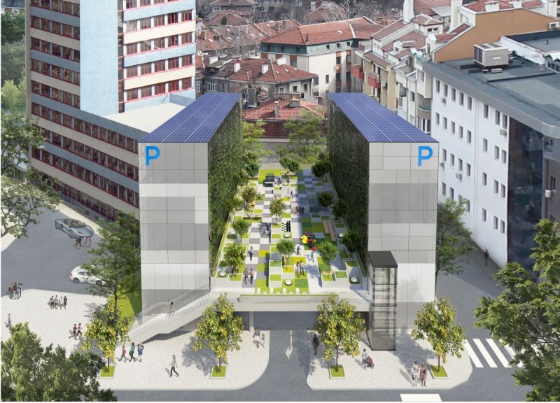 Строят паркинг на бъдещето в центъра на Пловдив – автоматизирана система прибира колите в гондоли