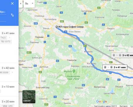 Проверяваме маршрута и разписанието на БДЖ вече и през Google Maps