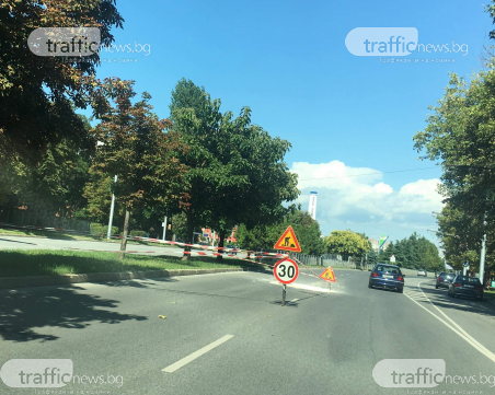 След сигнал на TrafficNews: Обезопасиха опасна дупка в Пловдив