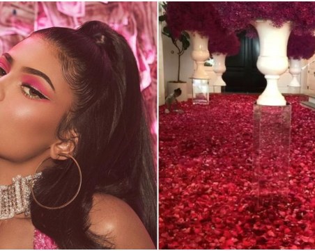 Мъжът на милиардерката Кайли Дженър напълни дома им с рози за рождения й ден