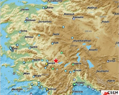 Земетресение от 6,5 по Рихтер в Турция - има затрупани хора в Денизли