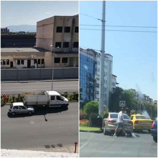 Две катастрофи на един булевард в Пловдив: Кола се заби в стълб, друга в задницата на камион