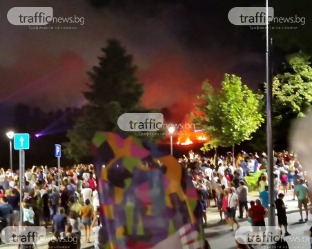 Истински пожар пламна в Марица! Фойерверките подпалиха растителността в коритото