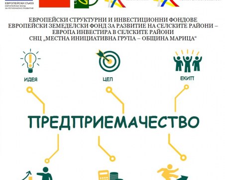 Изтича срокът за прием на проектни предложения по Мярка М07 насърчаване на предприемачеството и подобряване нивото на оцеляванена МСП от територията на МИГ- Община Марица