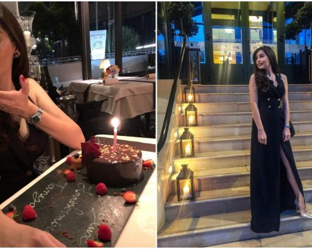 Таня Теттаманти отпразнува 28-мия си рожден ден в стилен ресторант в Женева