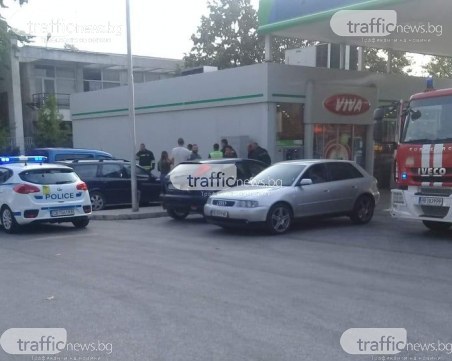 Шофьор се блъсна в бензиностанция в Пловдив