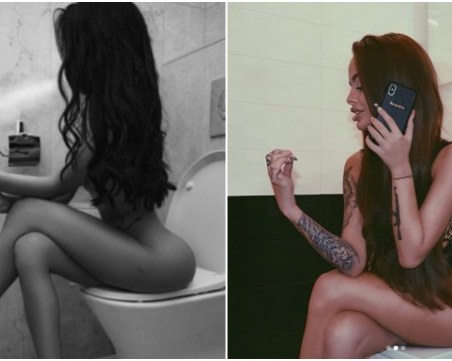 Едно към едно! Сузанита изкопира Моника Валериева със снимка от тоалетната