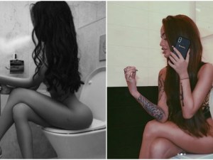Едно към едно! Сузанита изкопира Моника Валериева със снимка от тоалетната