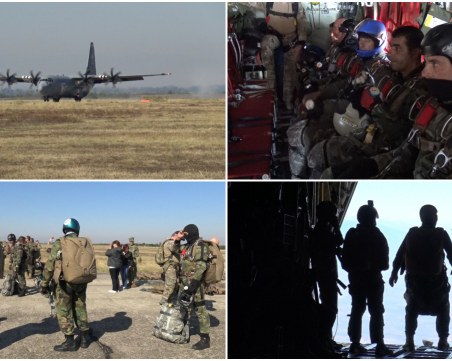 Най-новите парашути на военните бяха представени на учението 