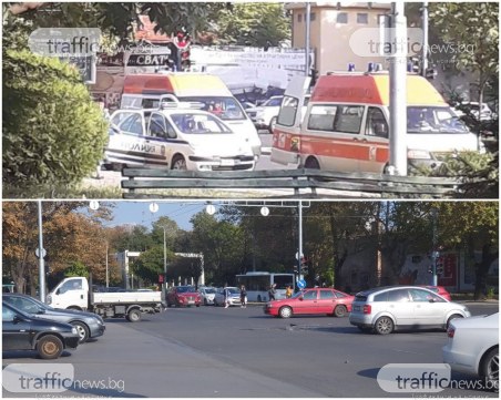 Шофьор блъсна микробус на червено и избяга! Полицията в Пловдив го издирва