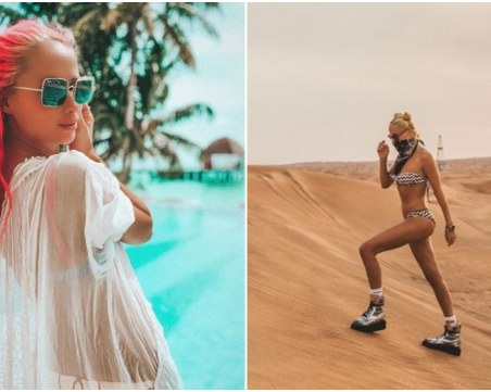 Снахата на Маги Халваджиян боядиса косата си в розово, събира тен на Малдивите