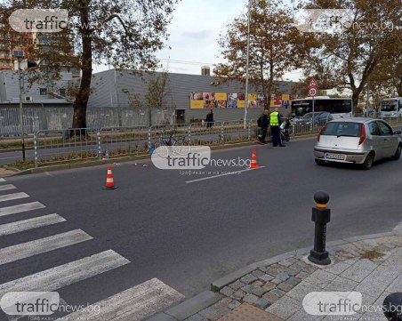 Мотор блъсна пийнал велосипедист на пловдивски булевард, пострадалият е в болница