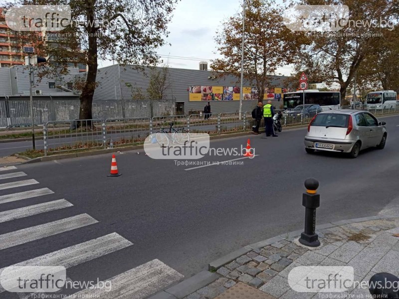 Мотор блъсна пийнал велосипедист на пловдивски булевард, пострадалият е в болница