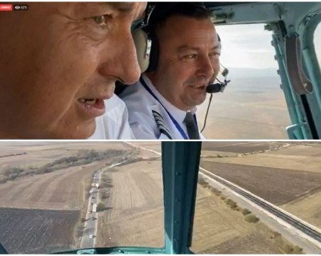 Борисов на живо от хеликоптера: Правим така, че и Сърбия да има пристанища – Варна и Бургас