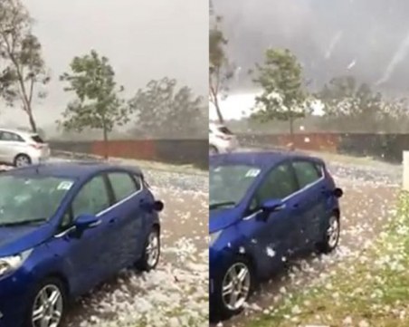 Градушка с големината на голф топки удари Австралия след огромните пожари