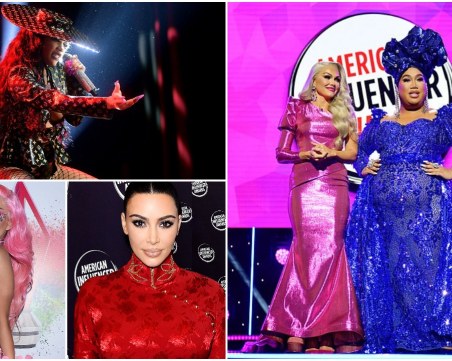 Розов килим и Ким Кардашиян в рокля на Диор на американските награди за инфлуенсъри