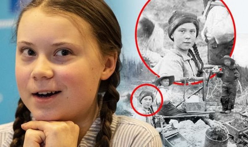 Коснпирация: Грета Тунберг пътува във времето, намериха снимка от преди 120 години