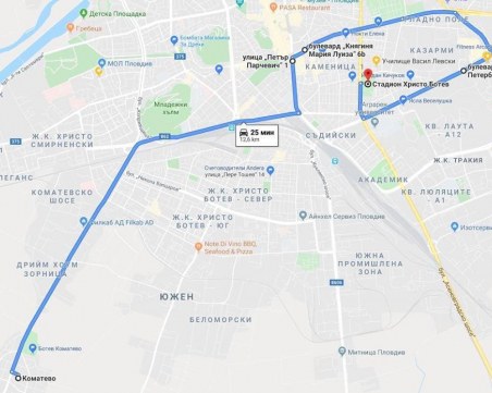 Феновете на Ботев с автошествие за Колежа днес, ето маршрута