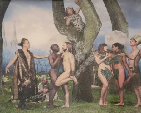 Окачиха портрет с гей двойки и транссексуална змия в църква в Малмьо