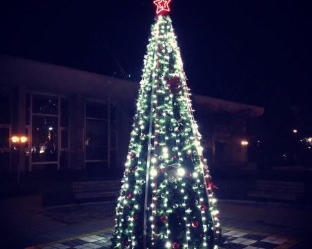 Красива елха светна в сърцето на спа столицата Хисаря