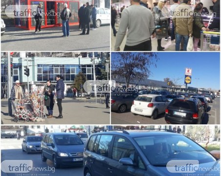 Пловдивчани пазаруват като за последно! Хипермаркетите препълнени, опашки пред магазините за пиротехника