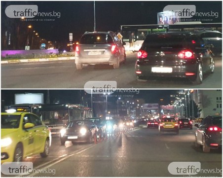 Блокада на Водната палата заради катастрофа, колите обръщат в средата на моста