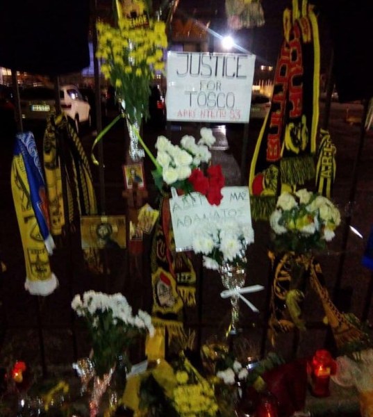 Семейството на Тоско бе на бдението в Солун в негова памет