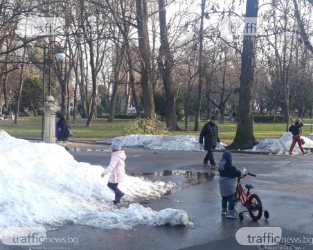 Отново купища лед в Цар-Симеоновата градина