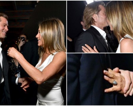 Флирт между Брад Пит и Дженифър Анистън подлуди интернет