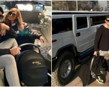 Енджи Касабие прибра сина си Раян вкъщи с бяла лимузина Hammer