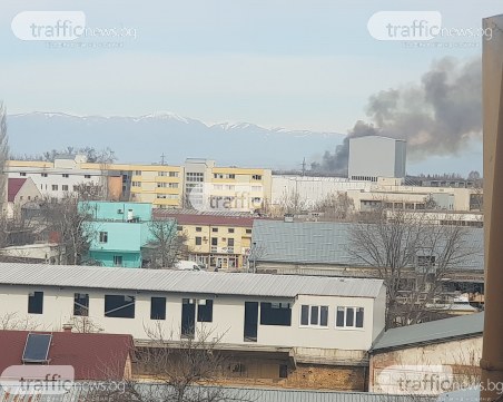 Голям пожар край Пловдив! Пламъците са обхванали площ от 20-30 декара