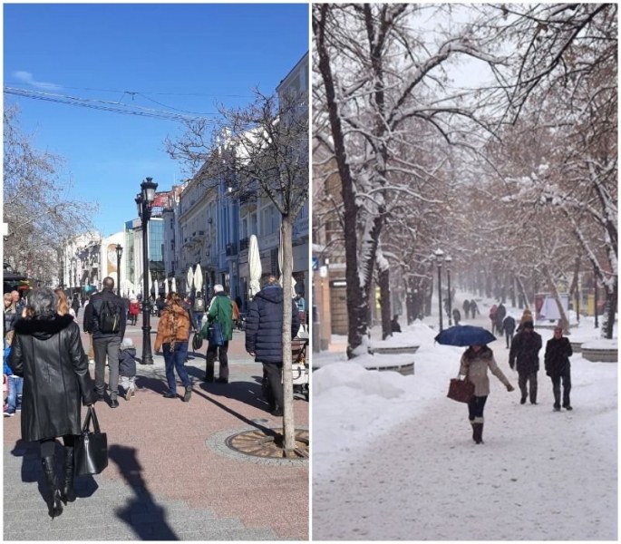 Капризите на времето: Днес 20 градуса в Пловдив, в петък – сняг!