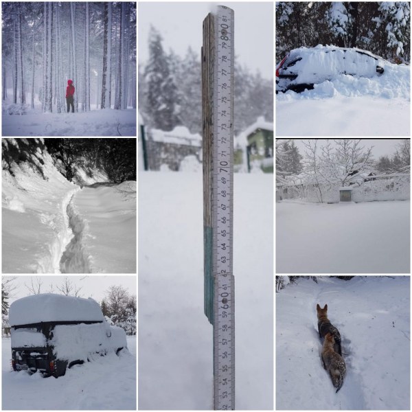 Четири семейства блокирани от снега край Дедево, пети ден до там не стига снегорин