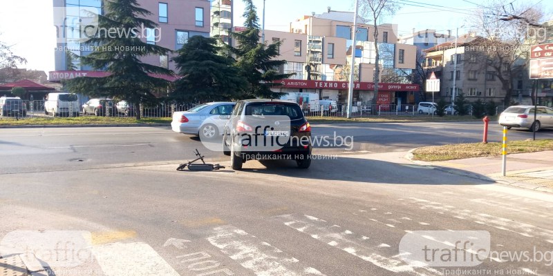Автомобил блъсна човек на пешеходна пътека в Пловдив