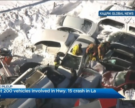 Меле с над 200 коли в Канада! 70 души са пострадали