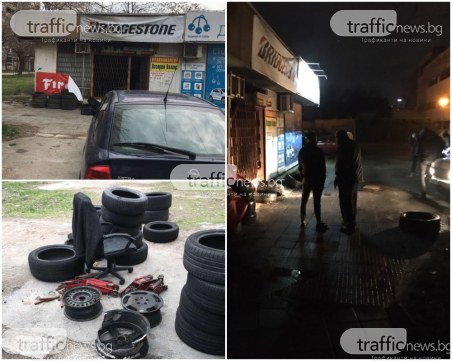 Запалиха гумаджийница в Пловдив, собственикът подозира отмъщение