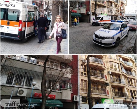 Пловдивчанка обстрелва с ориз и бутилки от терасата, отведоха я с полиция и линейка