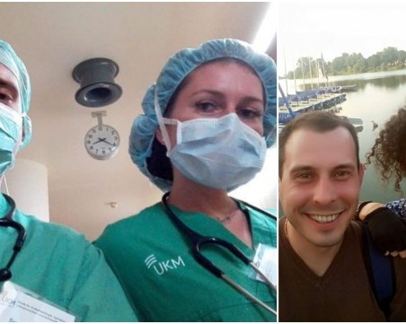 Младоженци са първите лекари, влезли доброволно при заразените в 