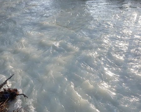 Отново замърсяване: Водите на река Тополница побеляха