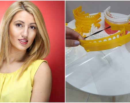 Младата майка, която сама изработва и дарява предпазни шлемове на болници в България