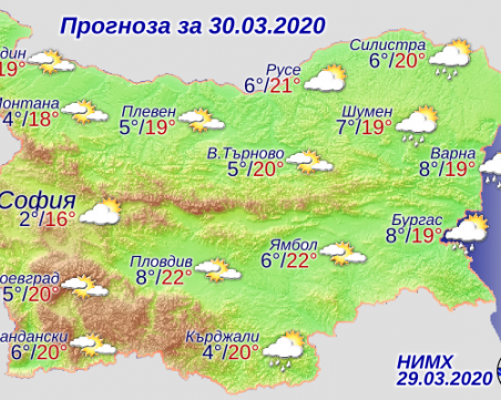 Още по-топло ще бъде времето днес