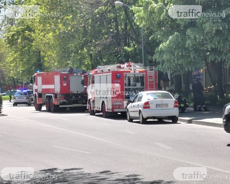 Пожарна и полиция обградиха адрес в центъра на Пловдив след сигнал за инцидент с газова бутилка