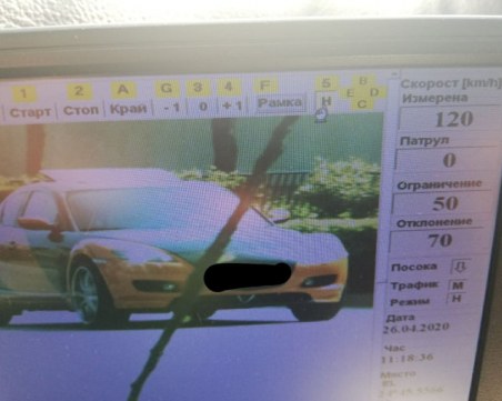 Полицията снима джигит с Мазда, шофирал със 120 км/ч в Пловдив