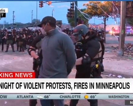 Арестуваха екип на Си Ен Ен, отразяващ безредиците в Минеаполис