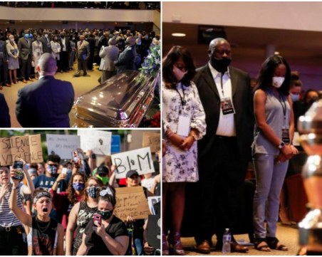 Минеаполис се прости с Джорд Флойд, протестите продължават