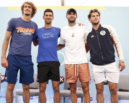 Гришо в група с Доминик Тийм в турнира на Новак Джокович