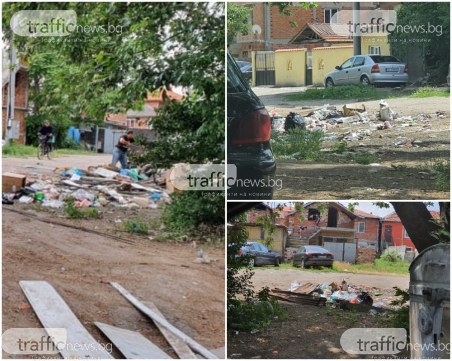 Посред бял ден: Боклук от каруца се стоварва пред пловдивска болница