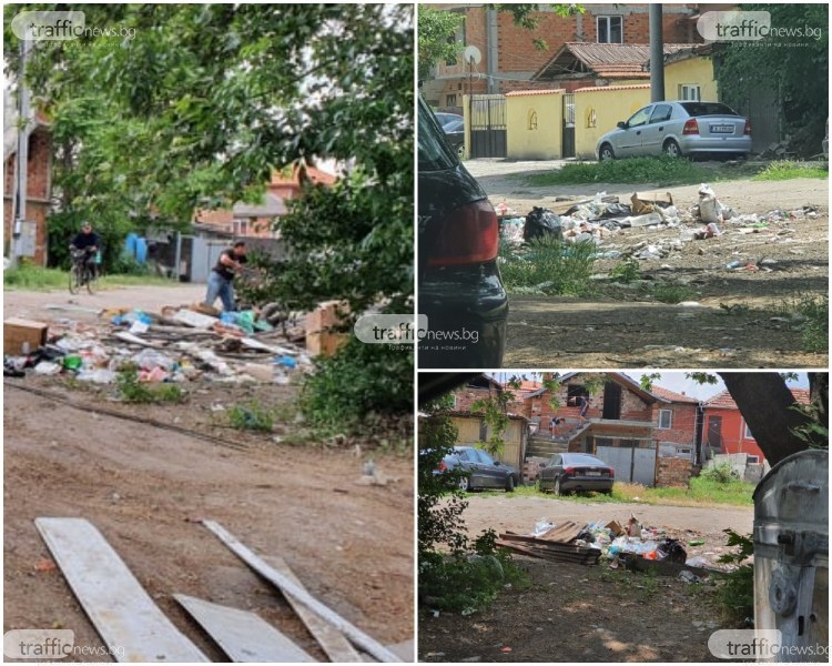 Посред бял ден: Боклук от каруца се стоварва пред пловдивска болница