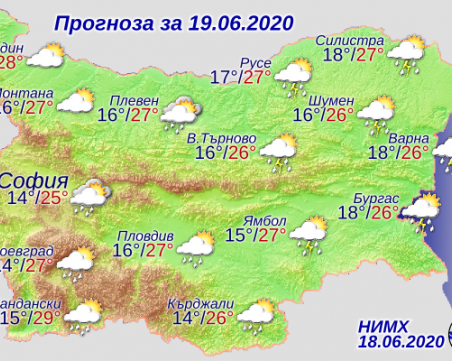 Още по-топло днес, но отново с валежи